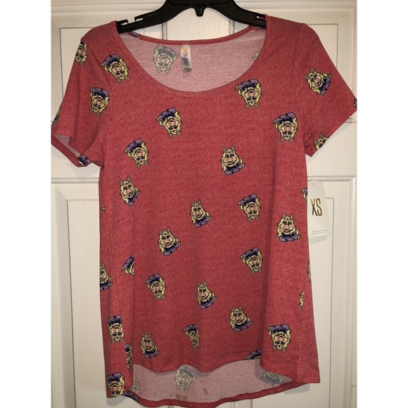 New LulaRoe Classic T shirt Size XS Disney Miss Piggy pink - Picture 7 of 9